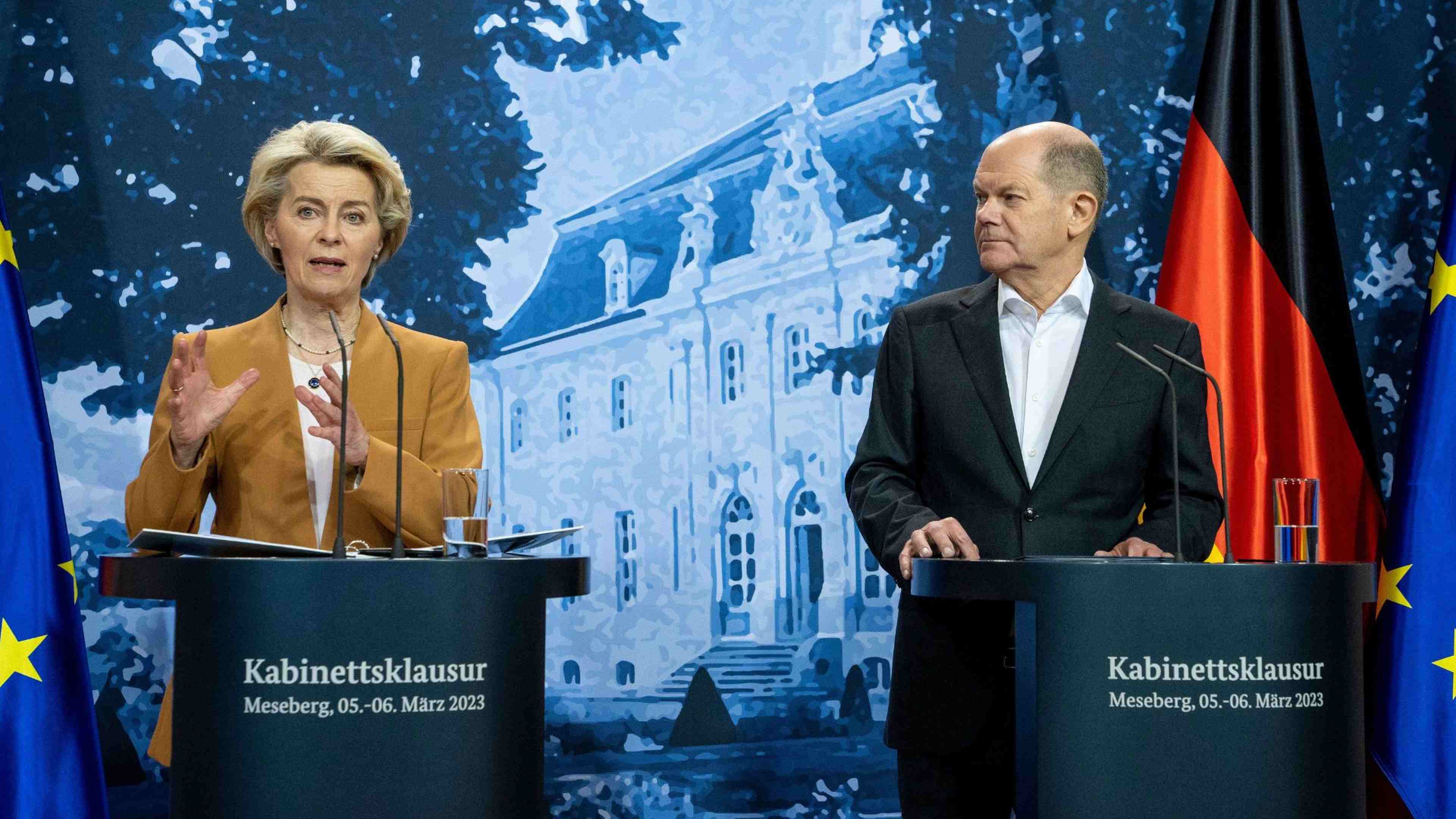 Ursula-von-der-Leyen-Olaf-Scholz-Union-europeenne-espace-Schengen