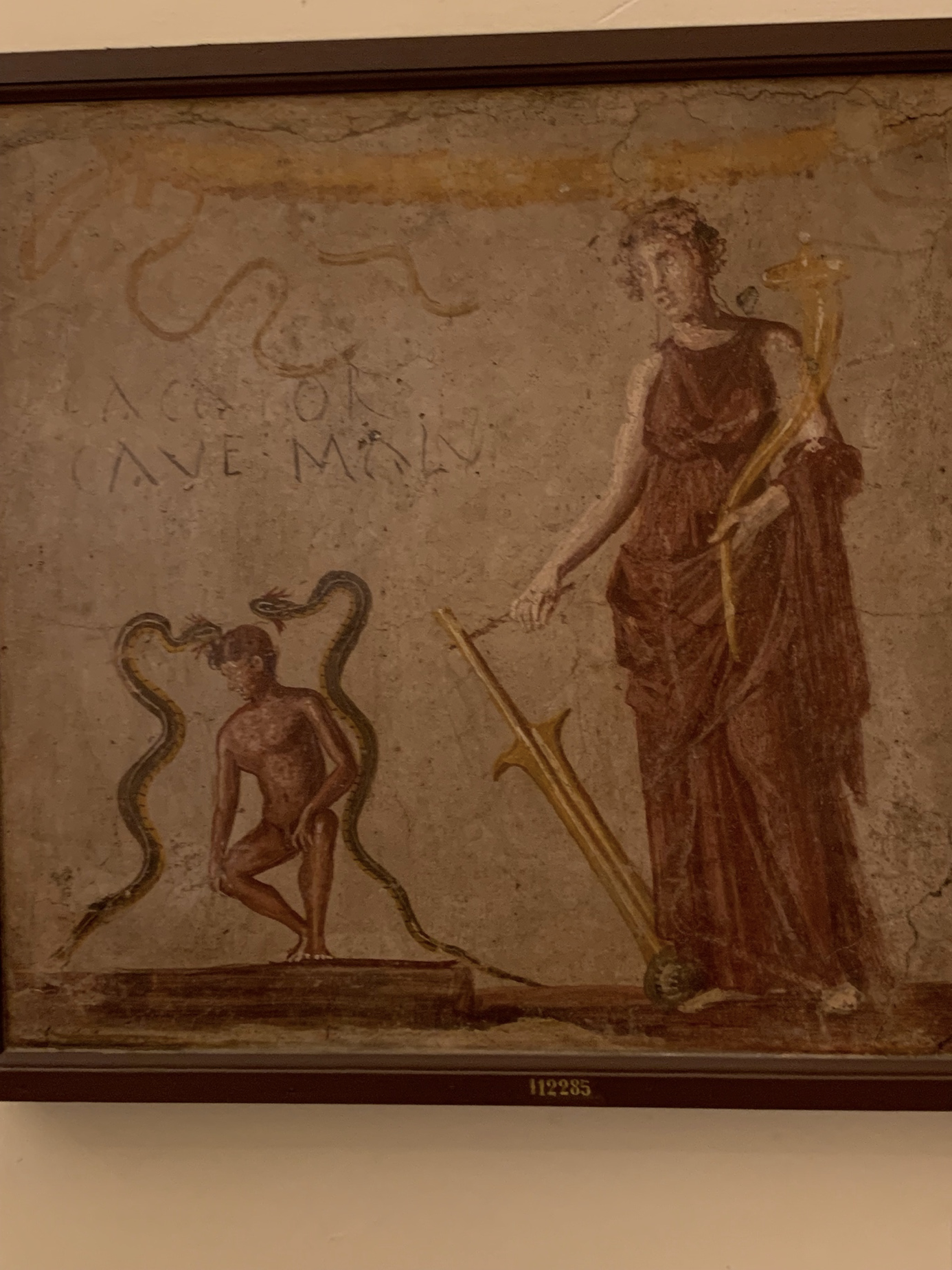 Fresque d’Isis-Fortuna avec l’inscription : cave cacator (Pompéi, regio IX, 7, 21-22)