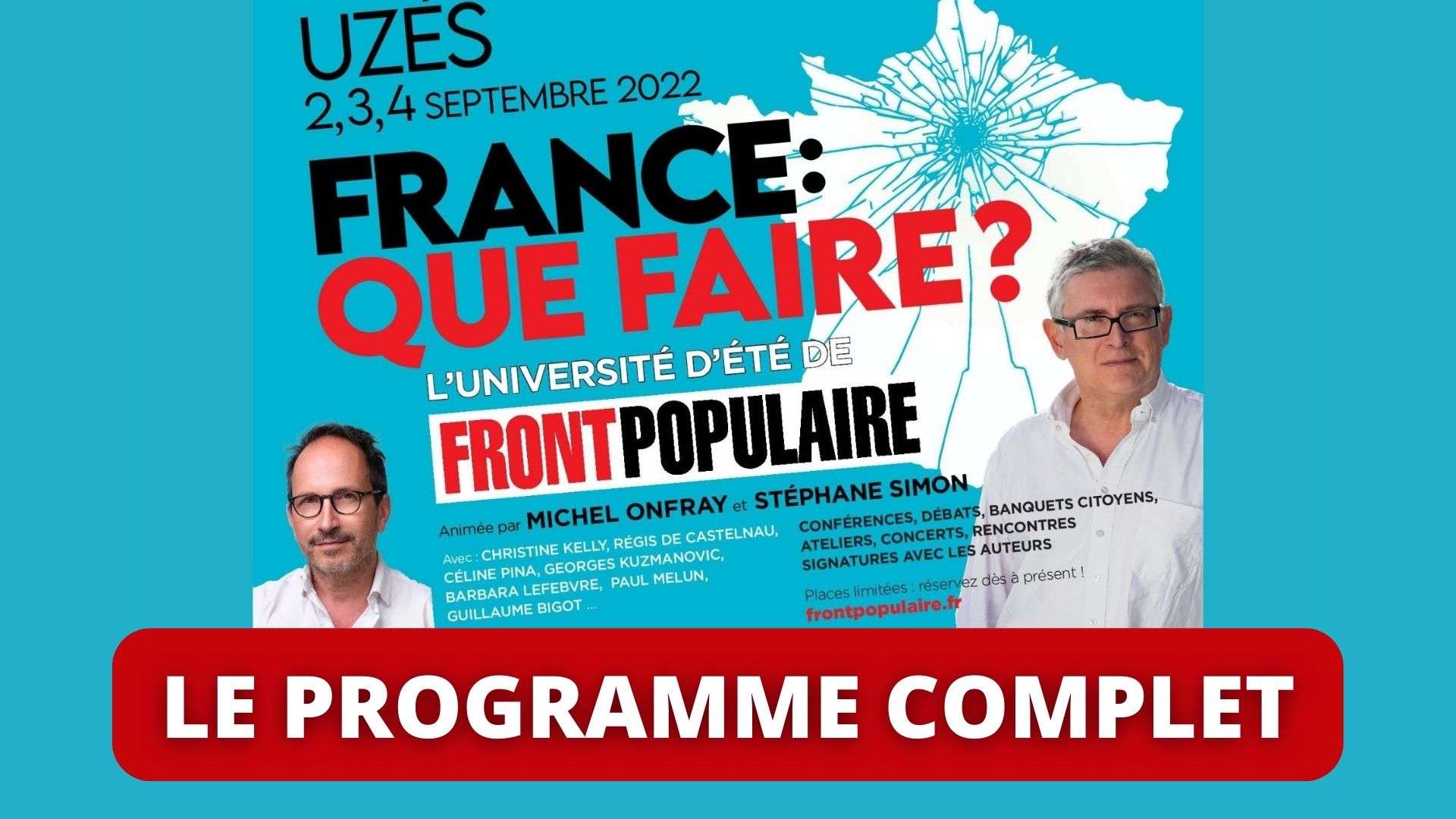 Université d'été à Uzès le programme complet