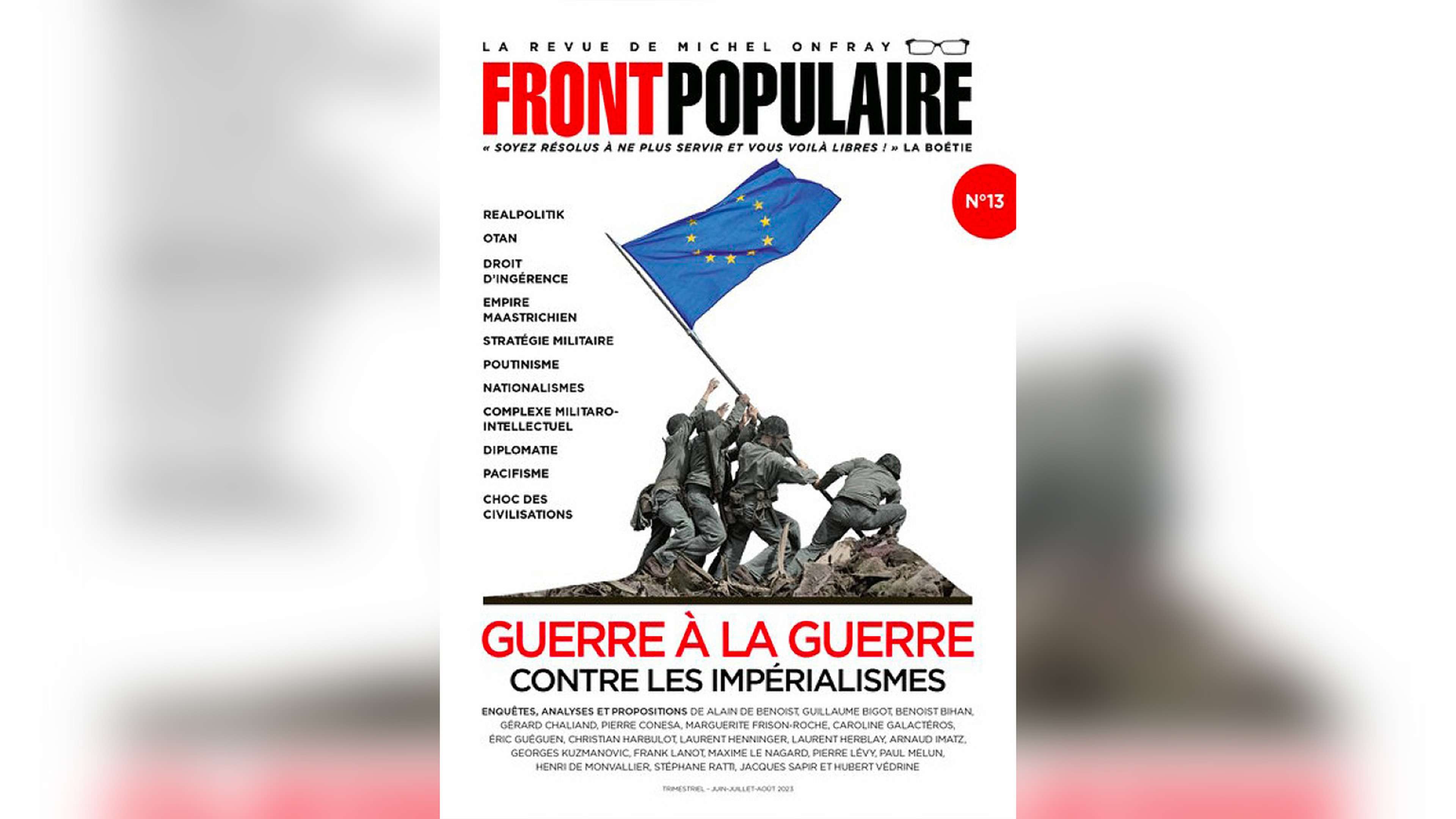 "Guerre à la guerre" :  le nouveau numéro de la revue Front Populaire