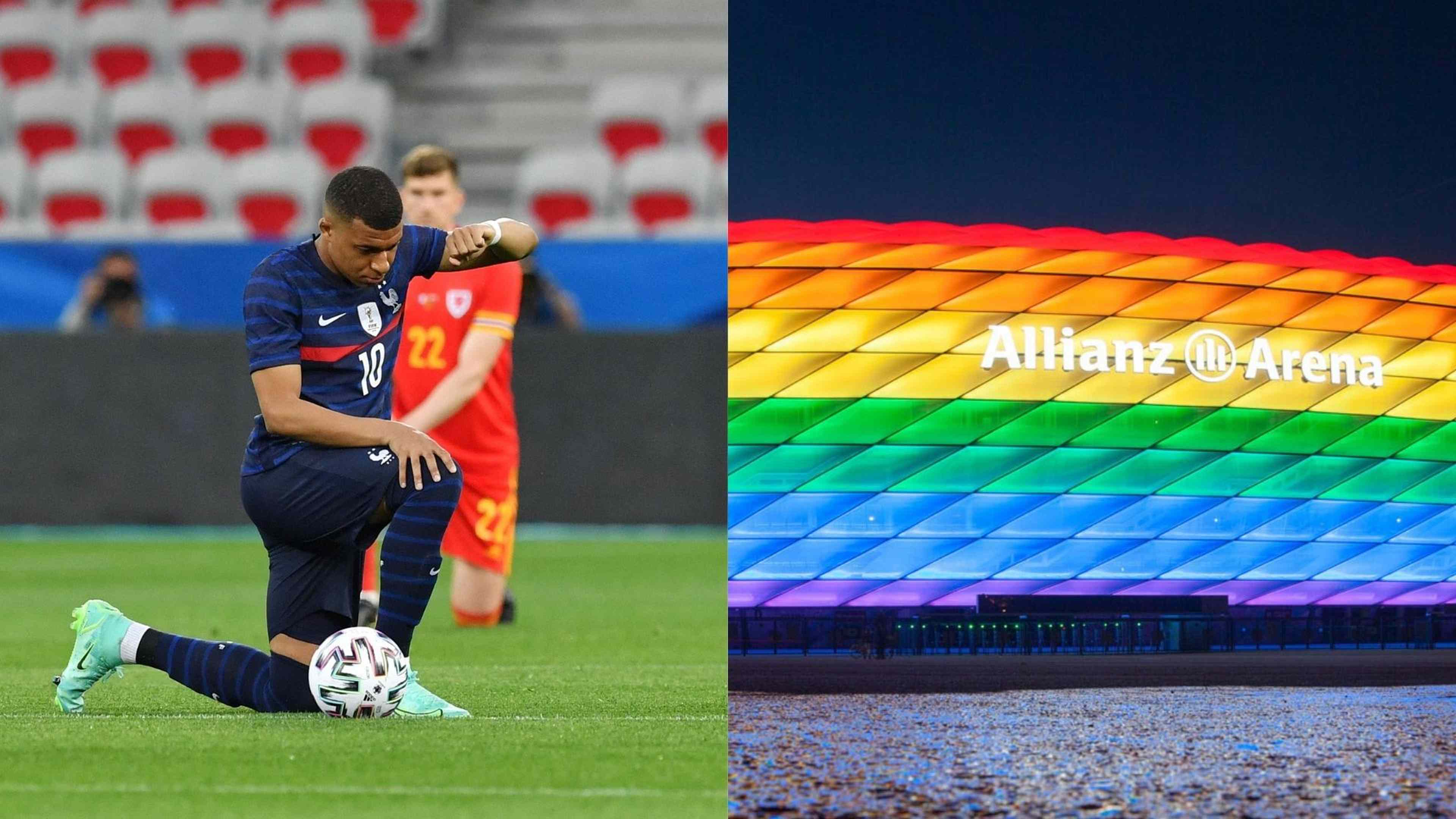 /2021/06/faut-il-separer-sport-et-politique-debat-front-populaire-black-lives-matter-genou-a-terre-munich-lgbt-stade-arc-en-ciel-orban-hongrie